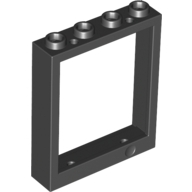 Lego rám okna 1x4x4, černá (6254519, 6187157)